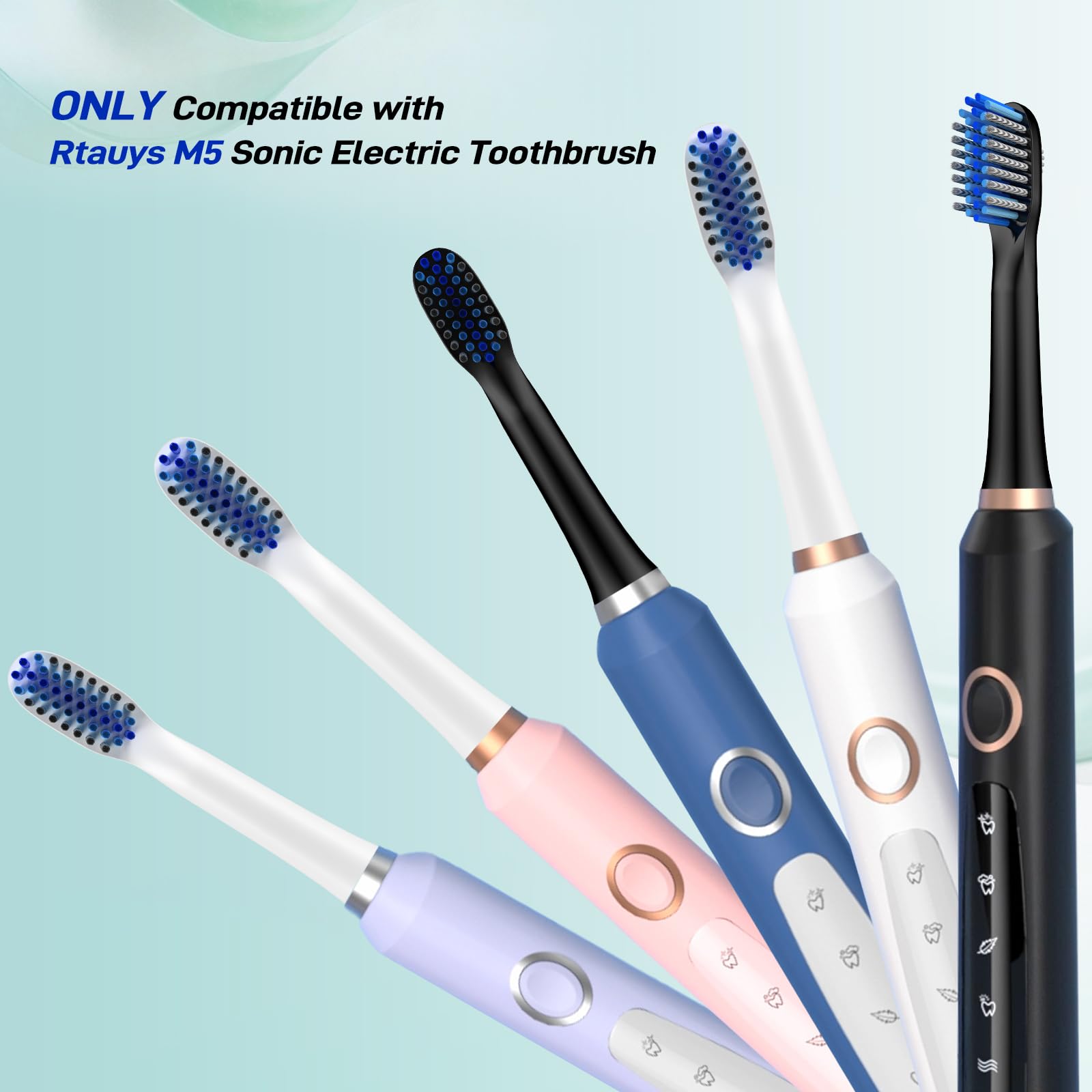 Back of brush head showing tongue scraper feature