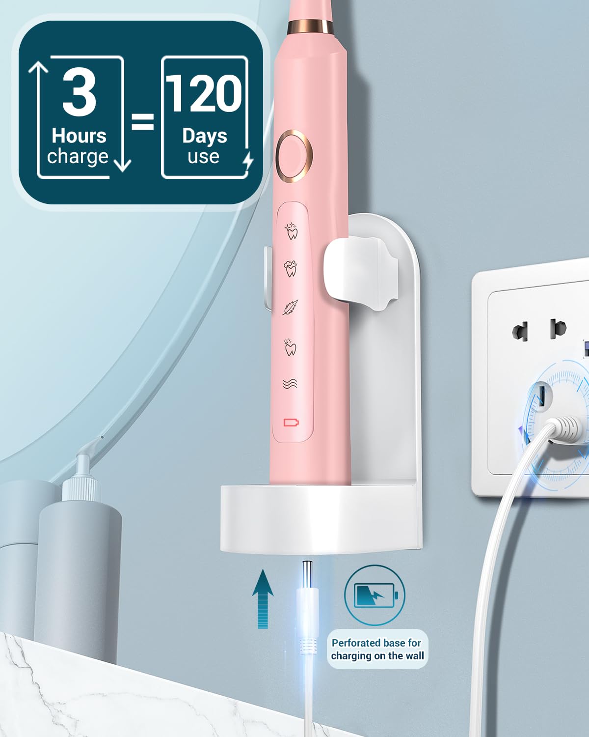 Rtauys M5 Pink battery life up to 120 days on a full charge