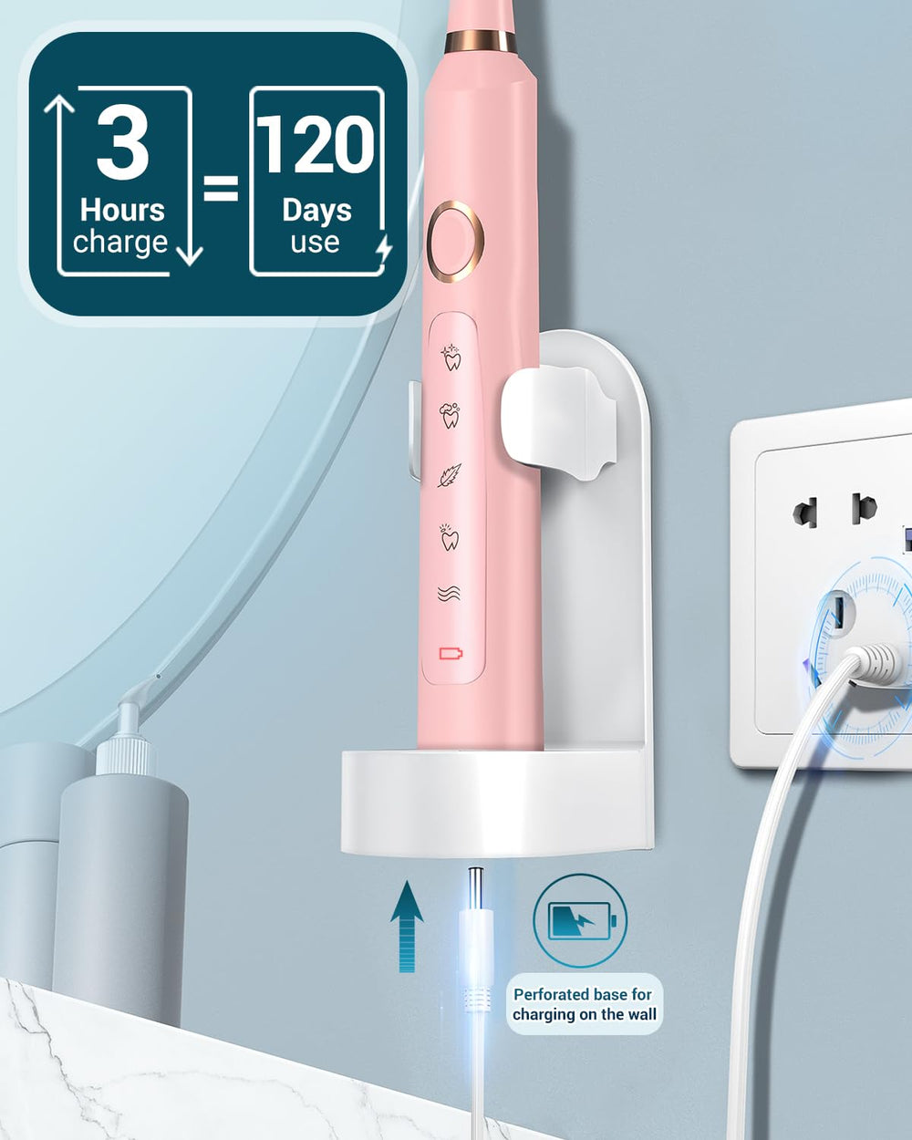 Rtauys M5 Pink battery life up to 120 days on a full charge