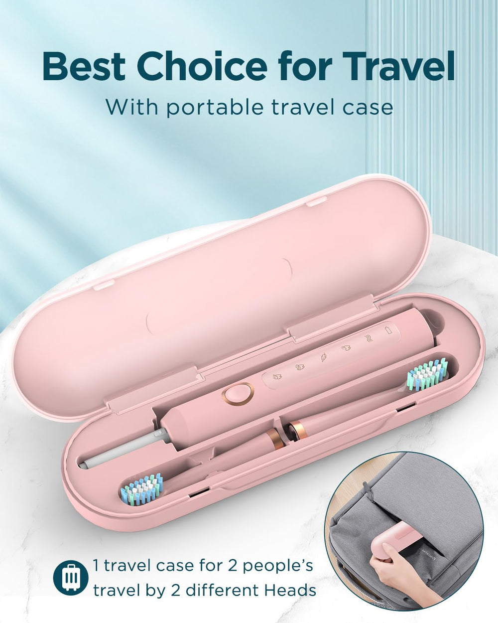 Rtauys M5 Pink toothbrush suitable for adults and kids 12+