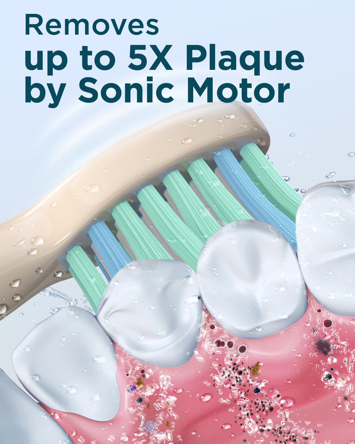 Eight replacement brush heads including two sensitive heads