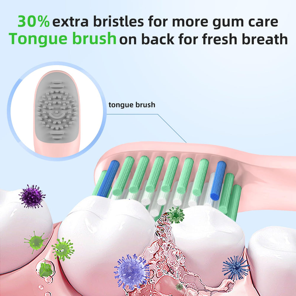 Crescent soft bristles for deep cleaning on Rtauys M5