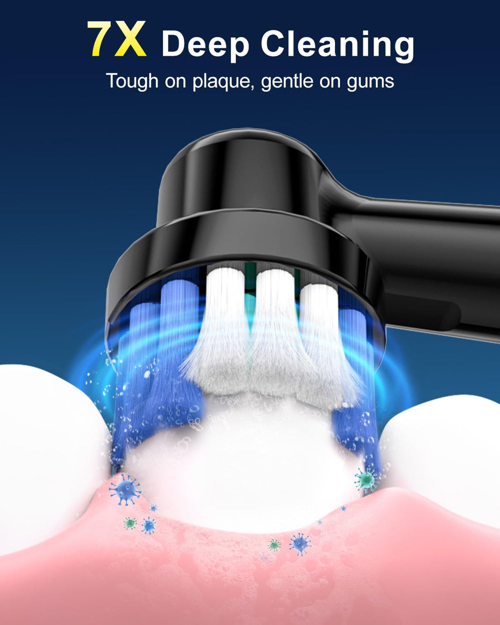 Rtauys R6 brush heads color-coded for family members