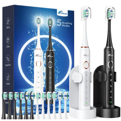 Rtauys toothbrush pack in black and white color