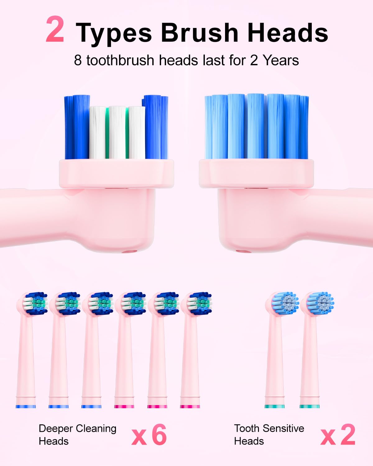 Rtauys R6 travel case with toothbrush and heads