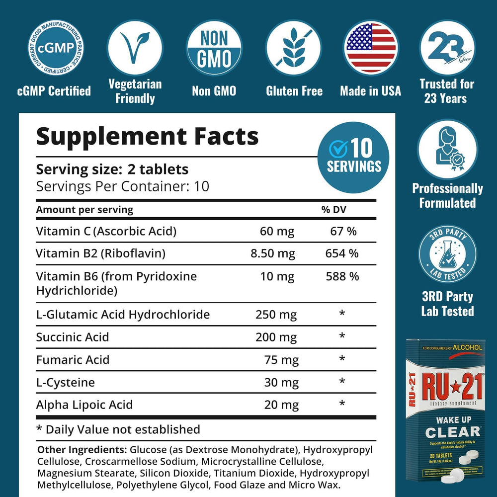 RU-21 usage directions before and after drinking