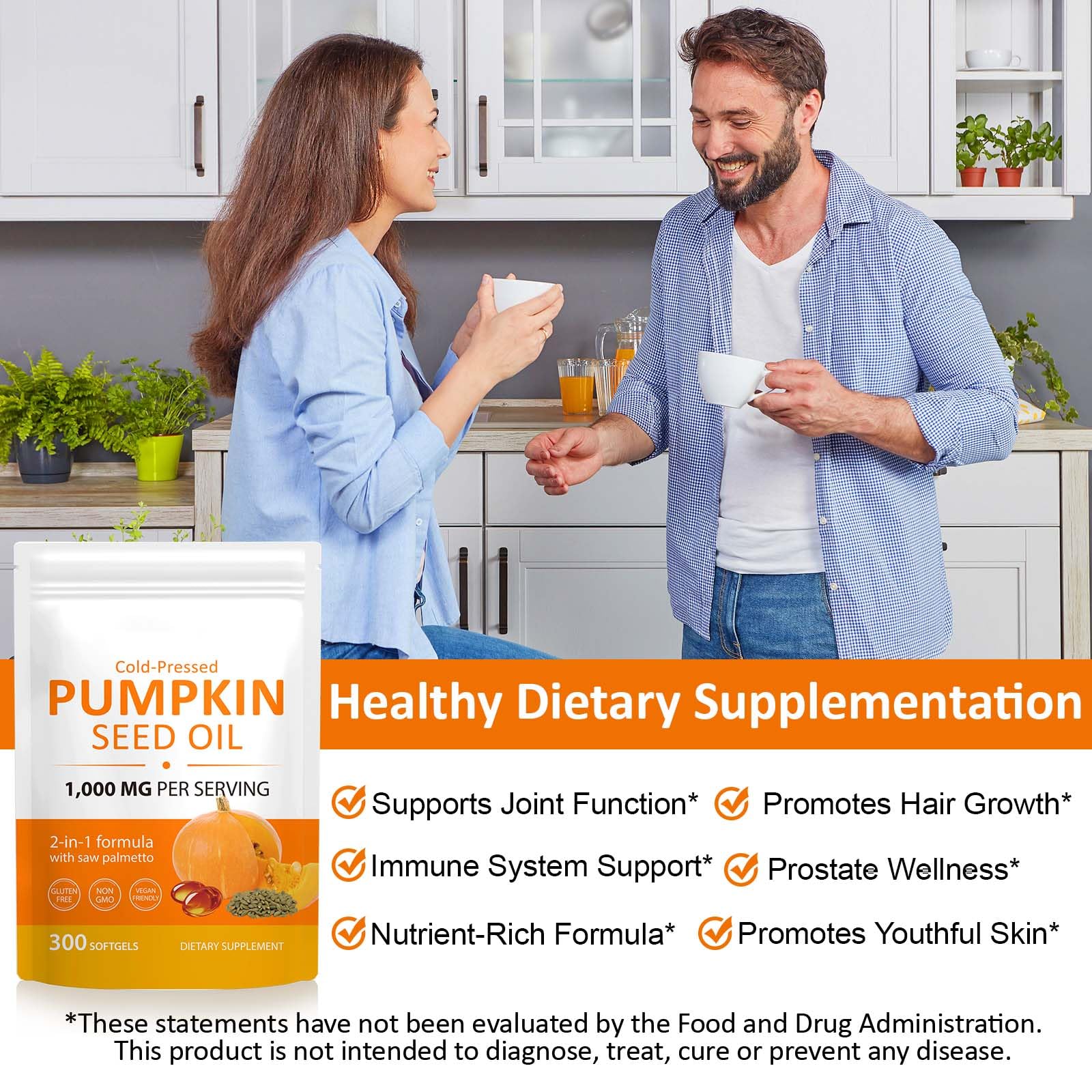 Packaging with usage directions for Ruduwu pumpkin seed oil capsules