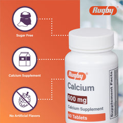 Label showing 600 mg calcium carbonate per tablet
