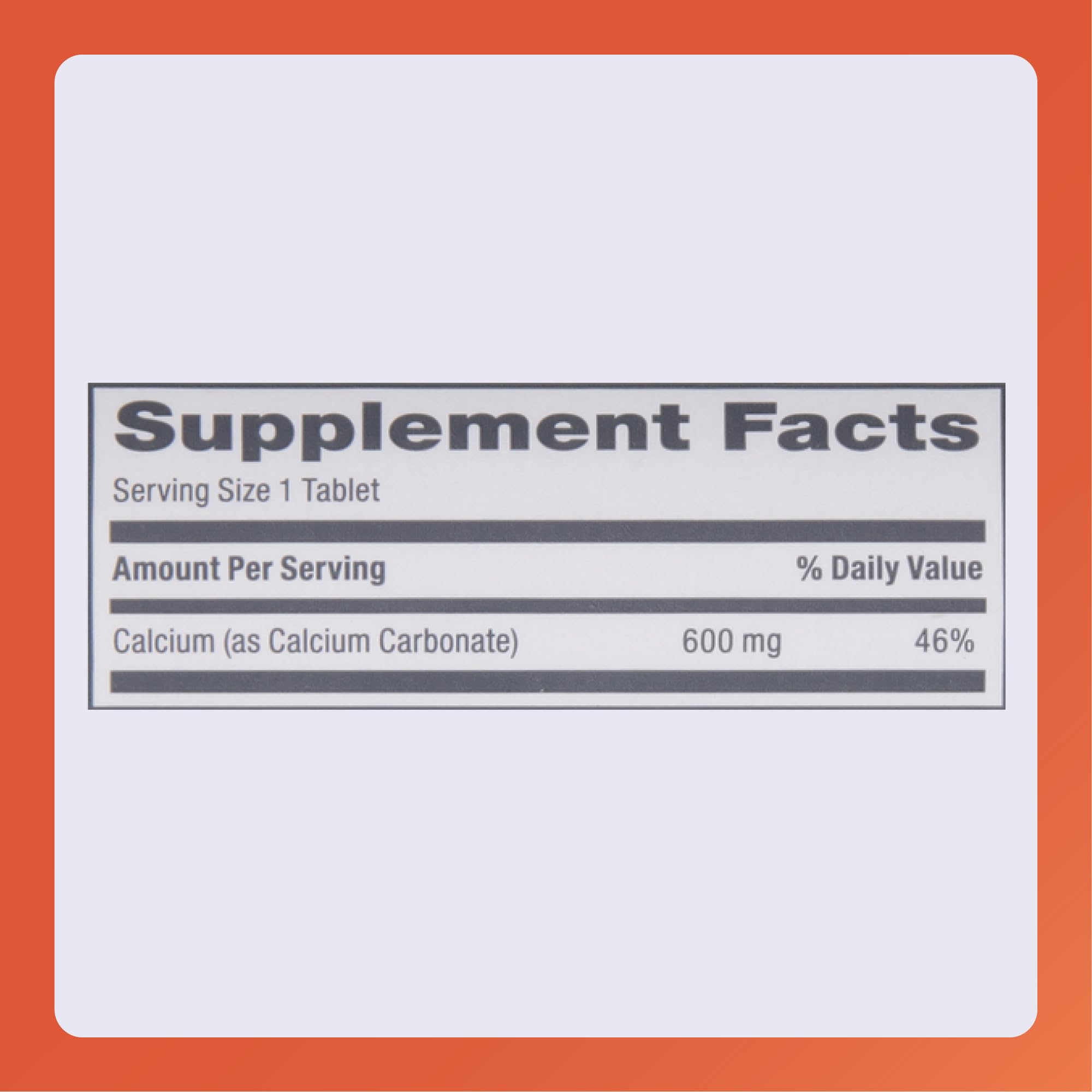 Rugby Laboratories calcium supplement packaging
