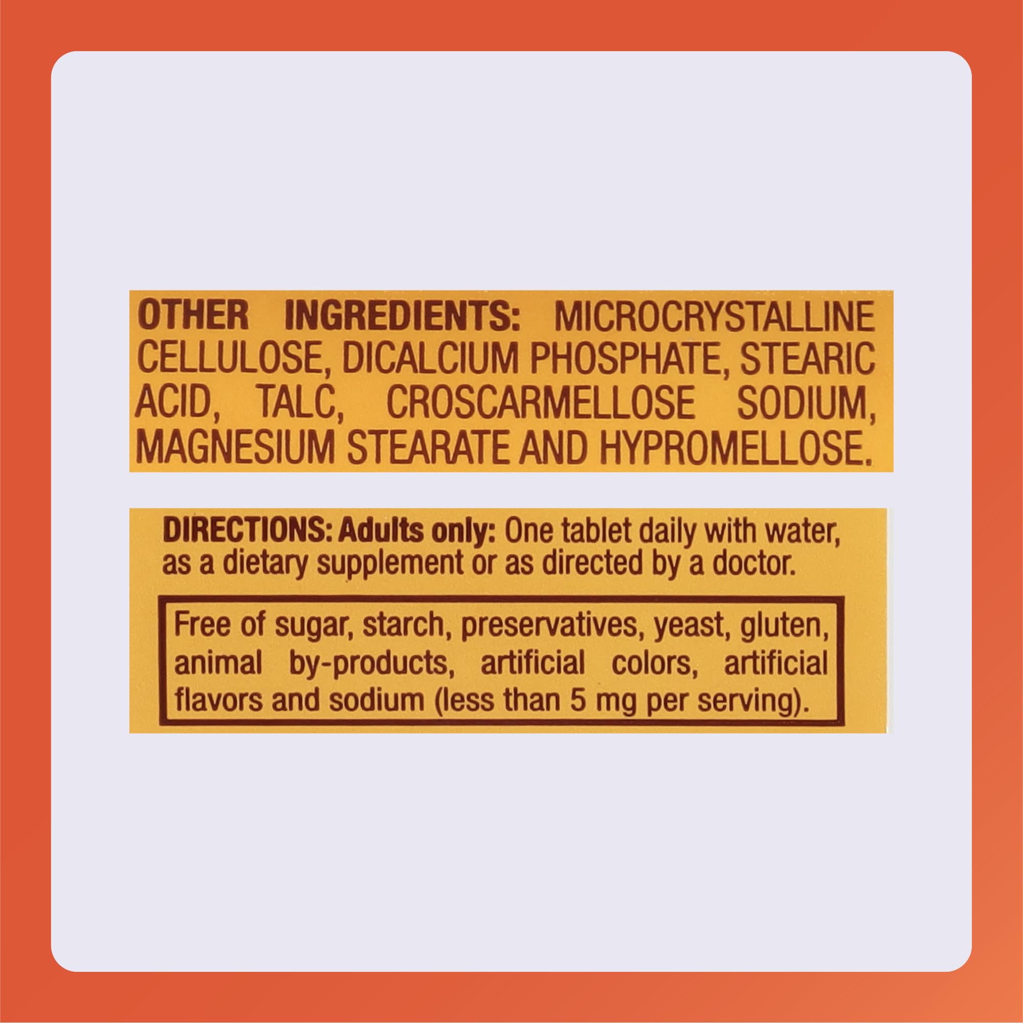 Ingredient details for Rugby Vitamin B6 25mg tablets