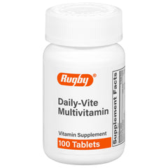 Rugby Daily-Vite Multivitamin bottle on white background