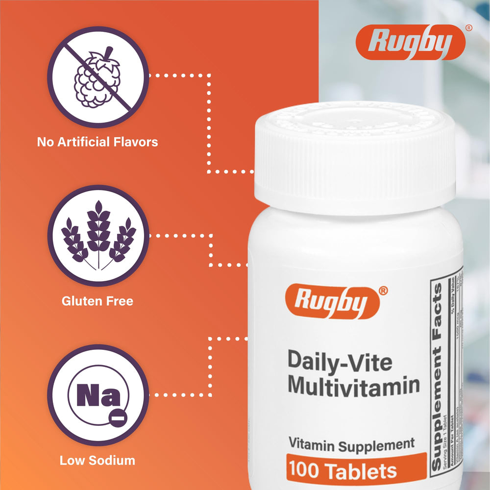 Graphic showing vitamins and minerals included in Rugby Daily-Vite