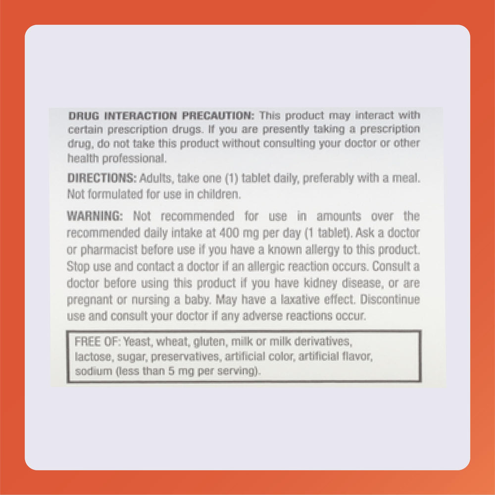 Gluten-free icon beside Rugby Magnesium Oxide bottle