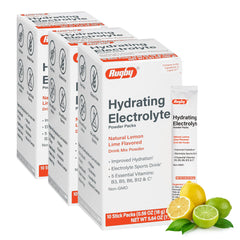 Rugby Hydrating Electrolyte Powder Lemon-Lime flavor, 3-pack with 10 sticks each