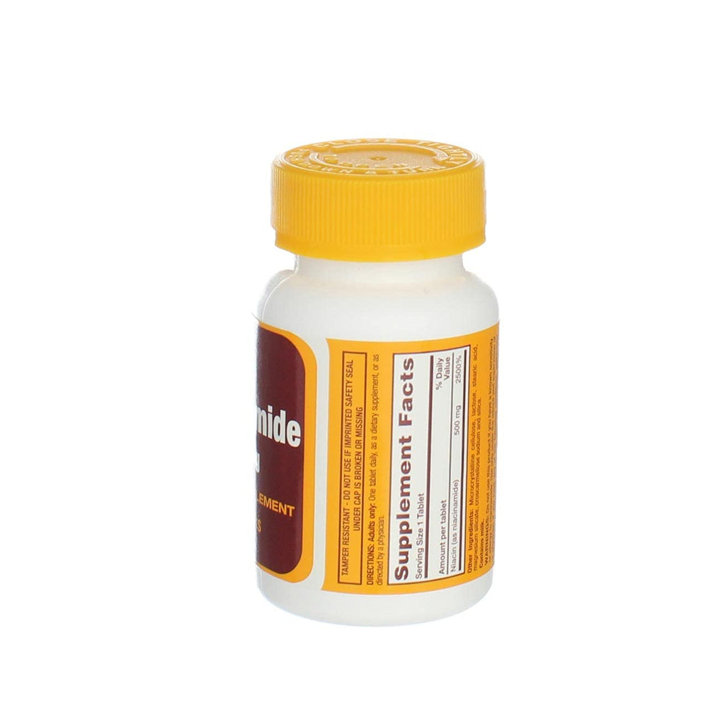 Niacinamide 500 mg 100 tablets packaging