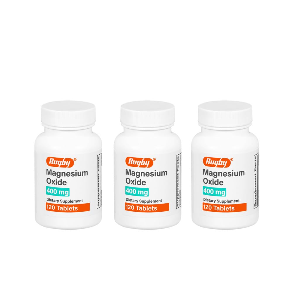 Rugby Magnesium Oxide 400 mg tablets bottle - 120 count