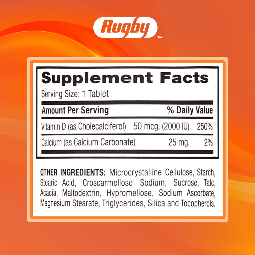 Rugby Laboratories branding on vitamin bottle