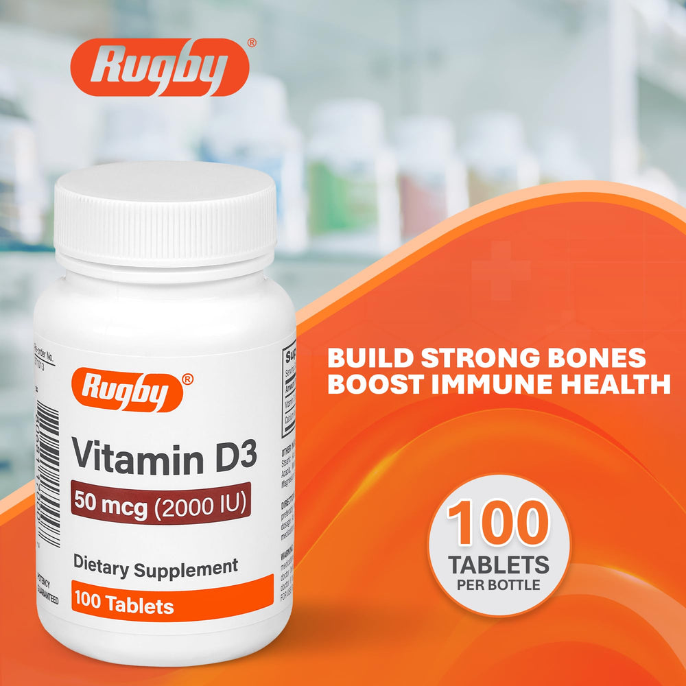 Vitamin D3 2000 IU tablets displayed for dosage