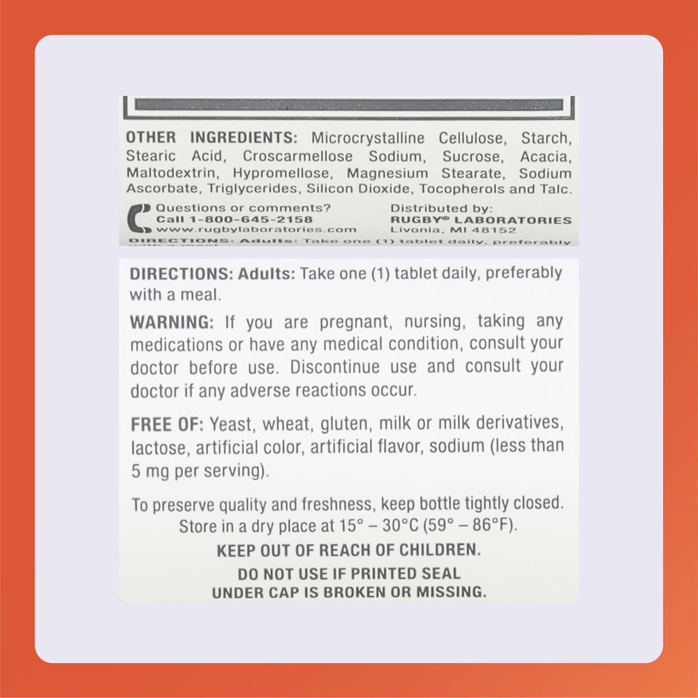 Rugby Laboratories branding on the bottle