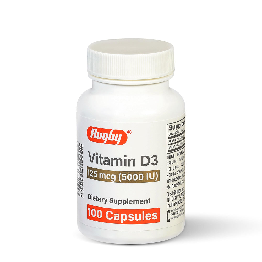 Rugby Vitamin D3 5,000 IU bottle main product image