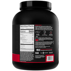 Rule 1 Clean Gainer mixed shake in glass showing creamy texture and energy content