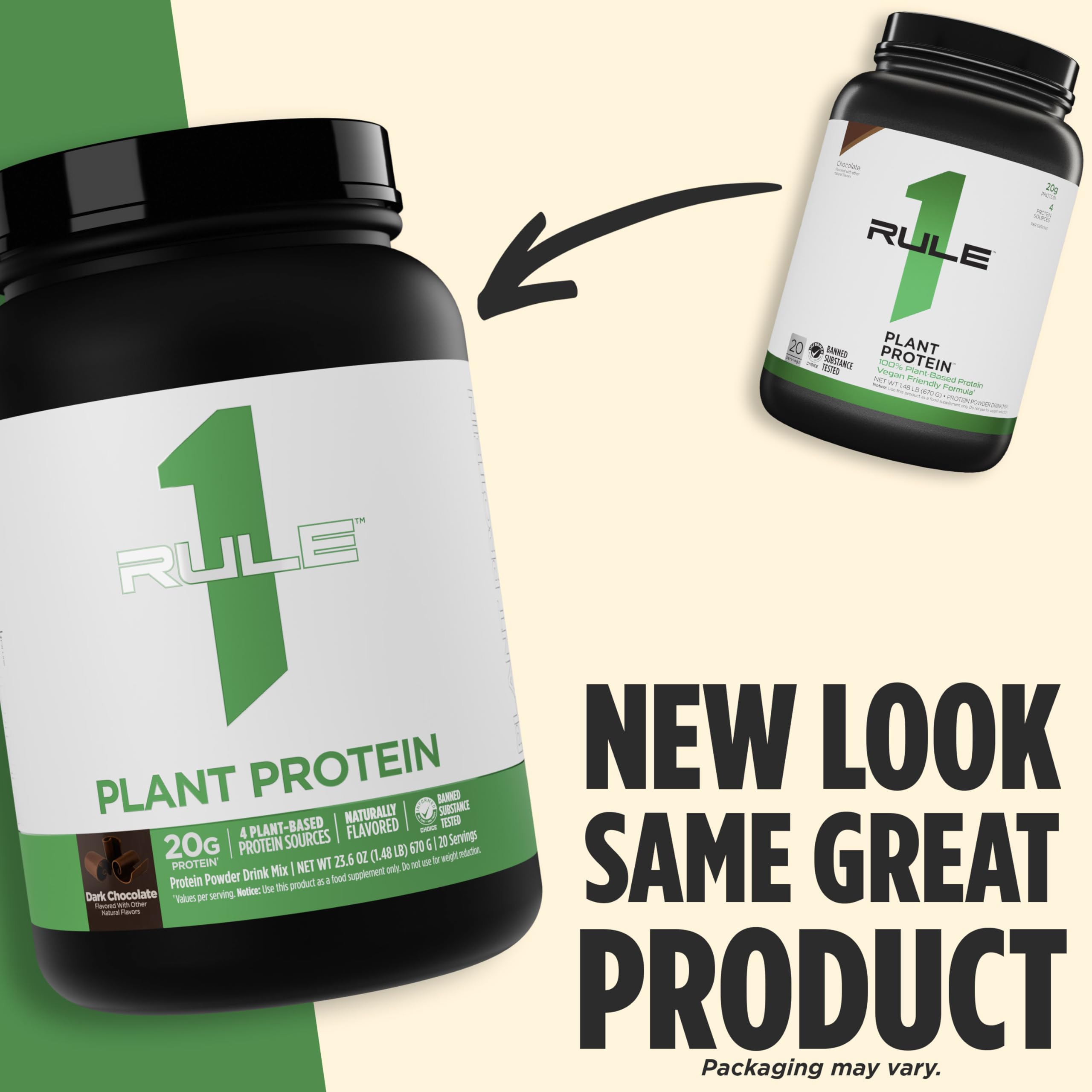 Shake or blend with Rule 1 Plant Protein Vanilla in a glass