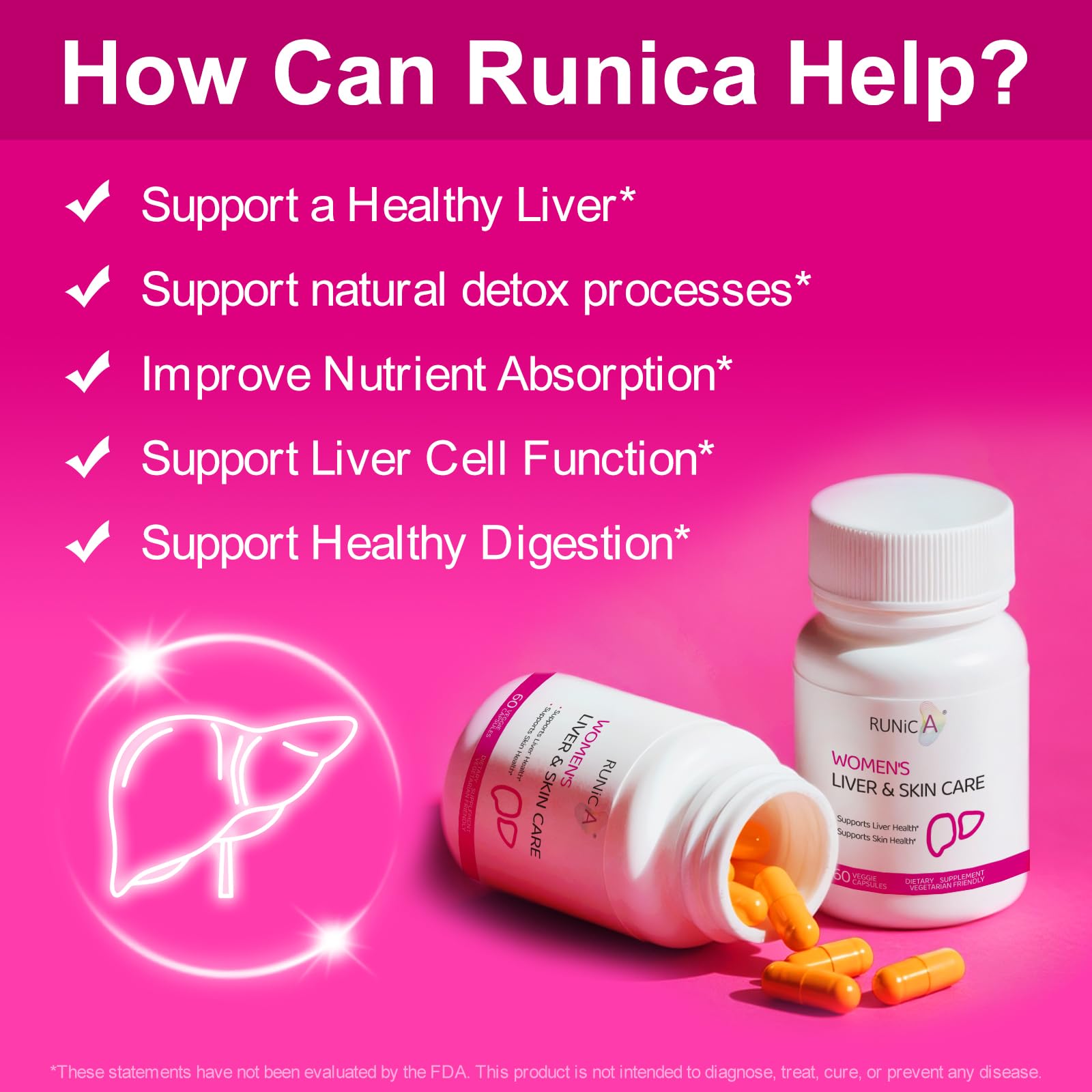 RUNICA capsule beside a coin for size comparison and convenience