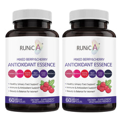 RUNICA front packaging showing mixed berry benefits for daily antioxidant support