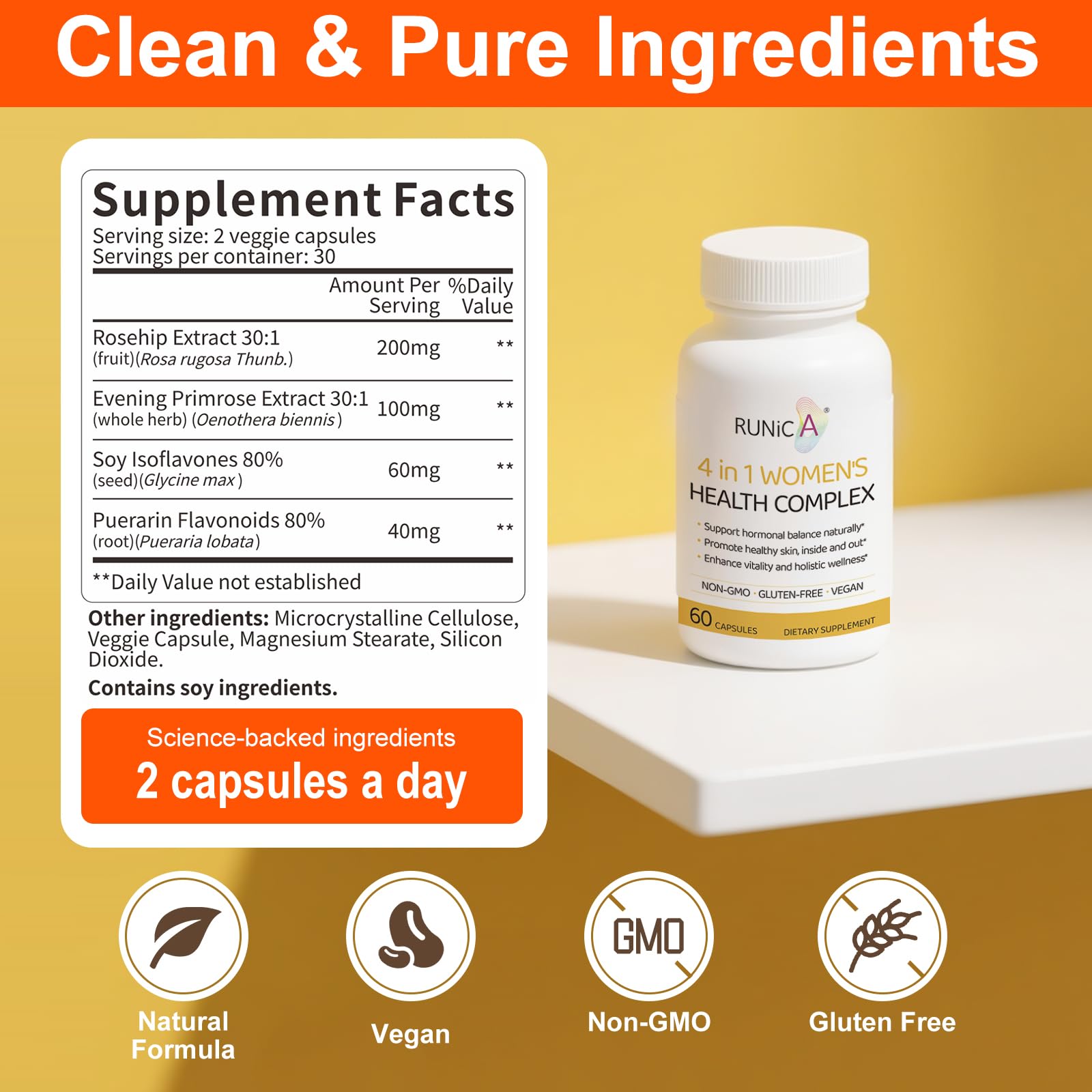 Soy isoflavones plant-based estrogen support