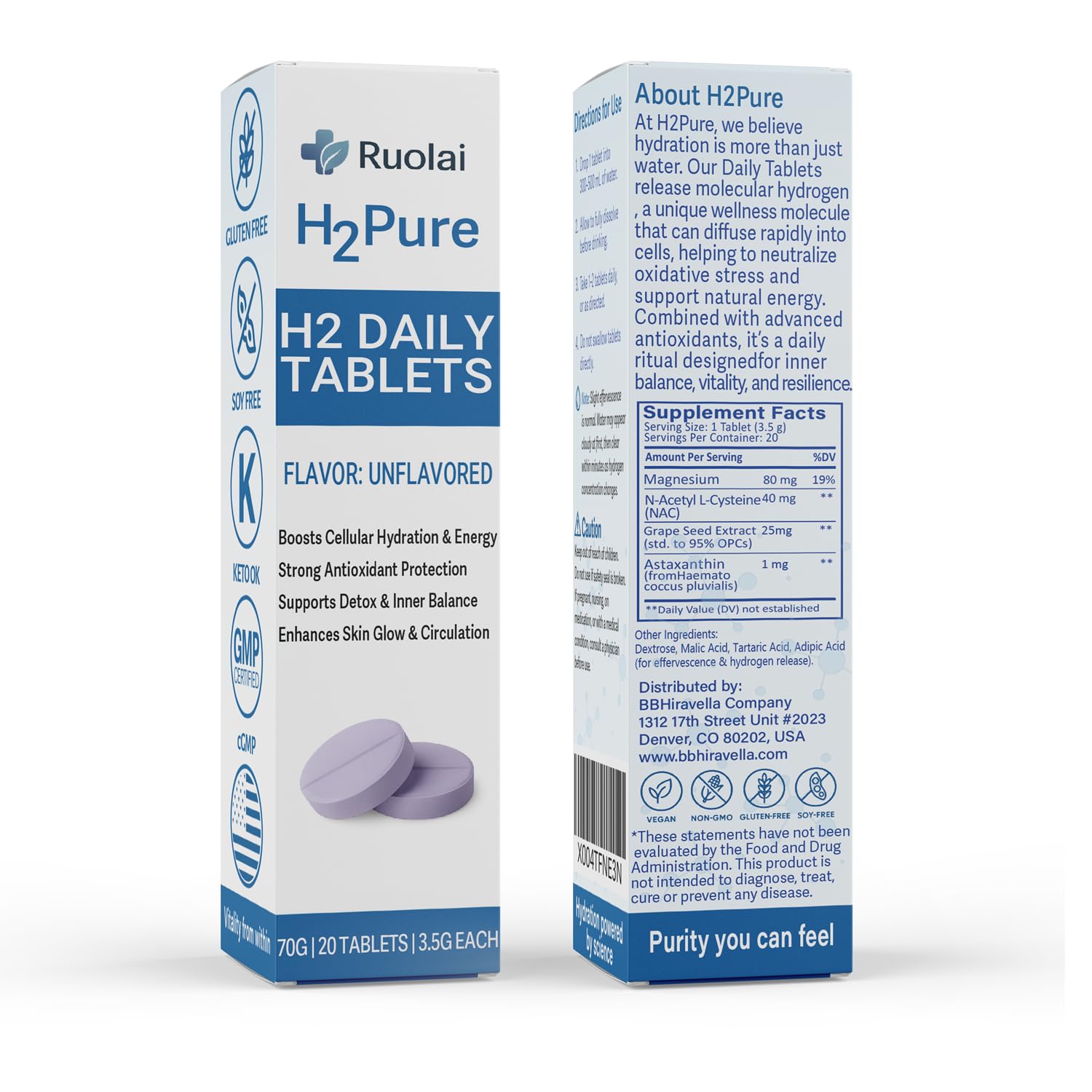 Lifestyle image showing hydration with H2pure