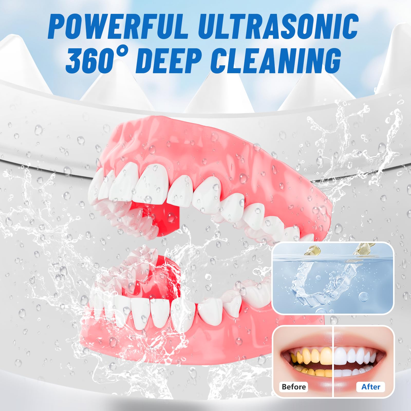 IPX7 waterproof design and removable cleaning tank