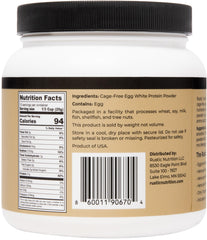 Scoop of Rustic Nutrition egg white protein ready to measure for a clean protein boost