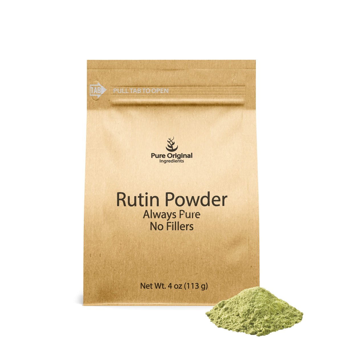 Front view of Pure Original Ingredients Rutin Powder 4 oz