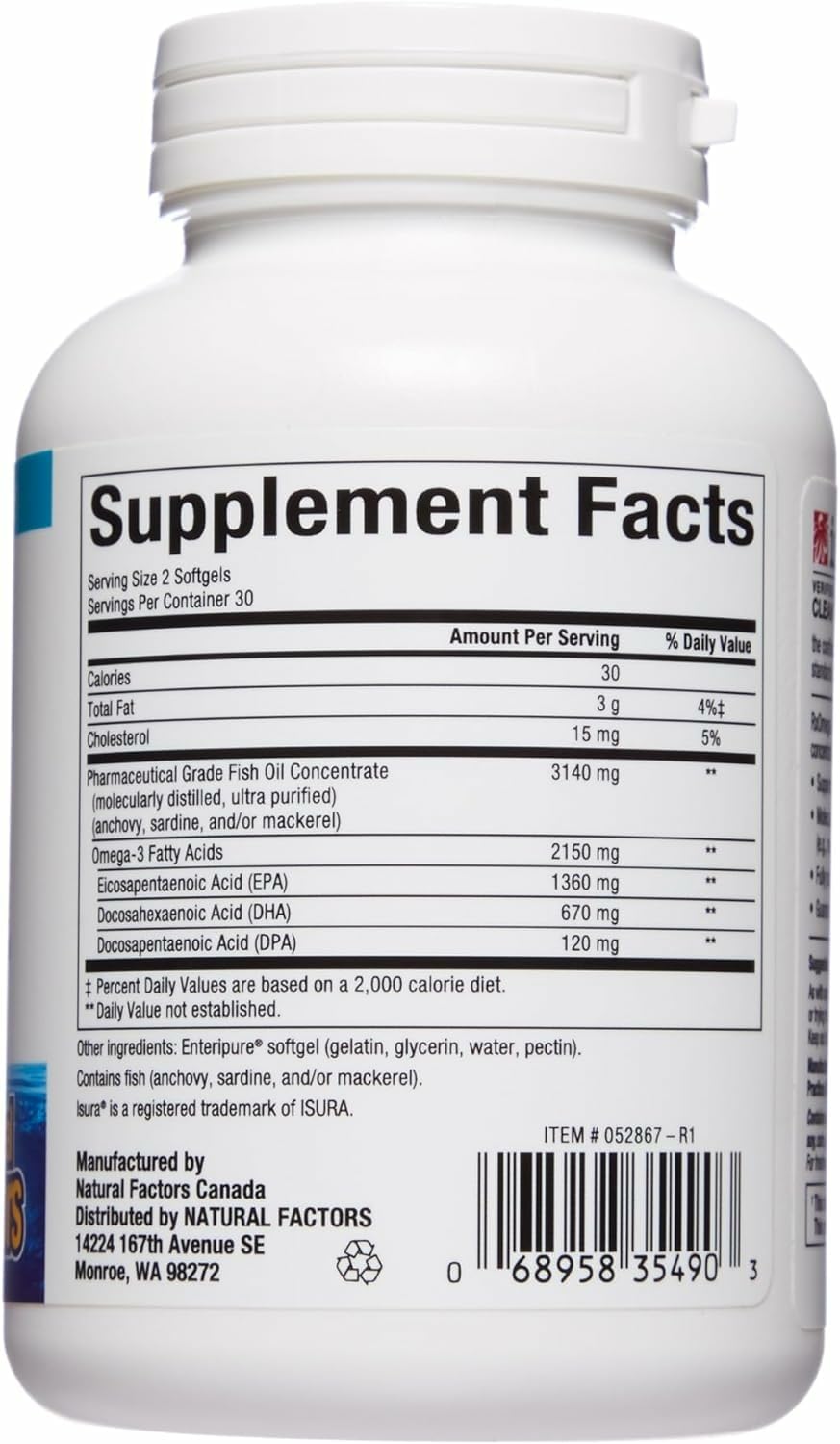Close-up of RxOmega-3 Ultra Strength bottle and label
