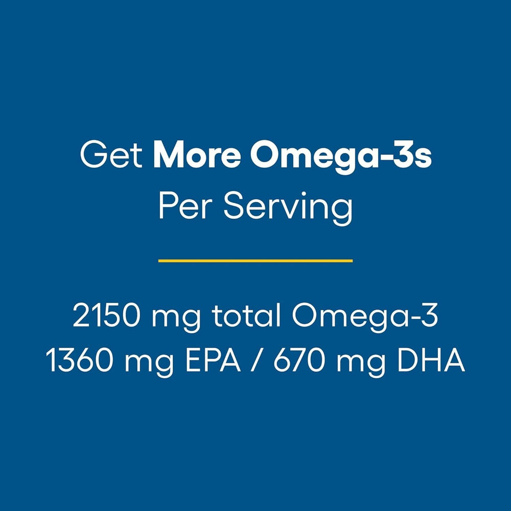 Detailed label showing EPA and DHA on RxOmega-3 Ultra Strength