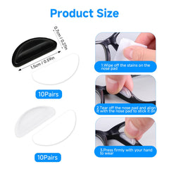 Clear nose pads for Ryetvok set (10 pairs)