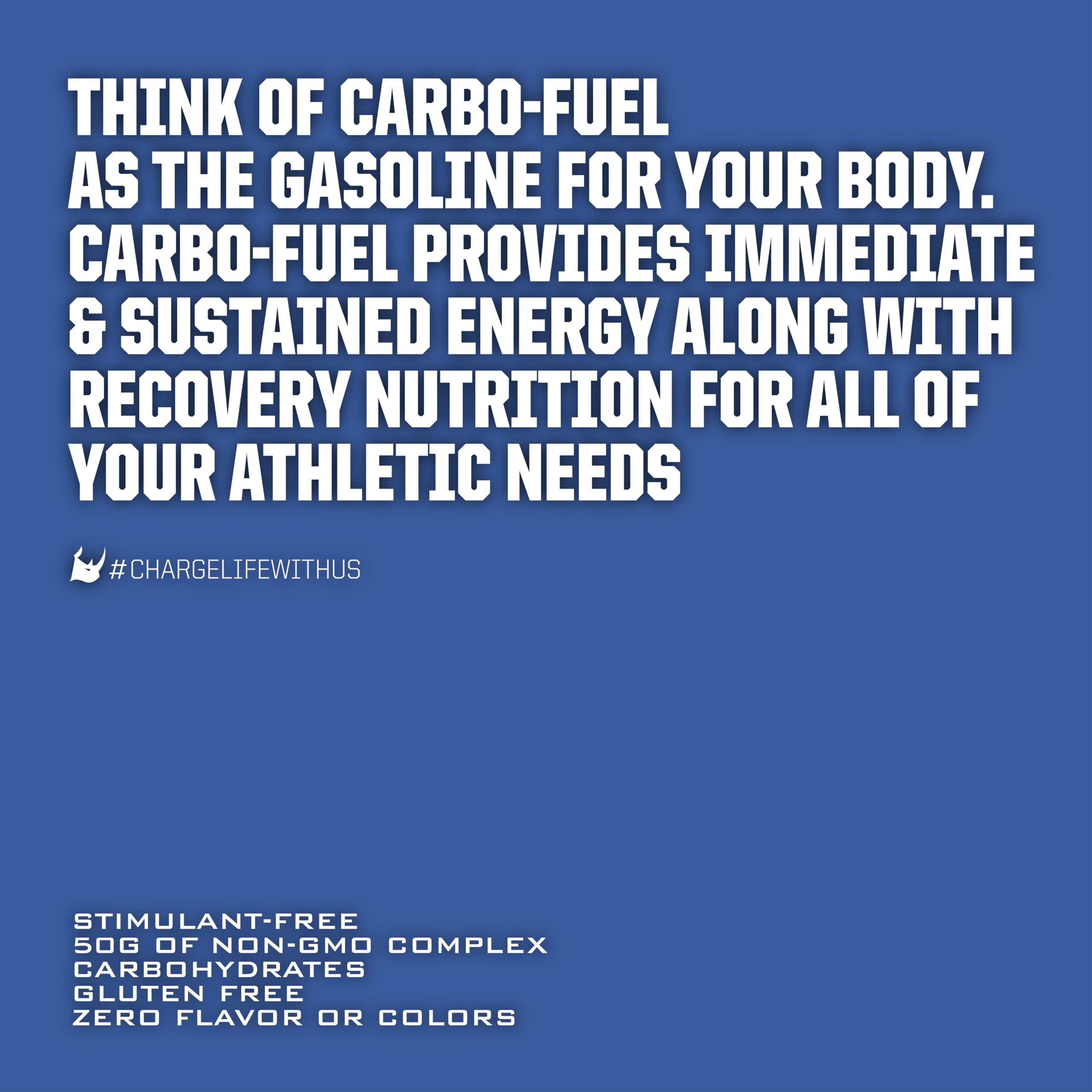 Nutrition label highlighting 50g complex carbs per serving