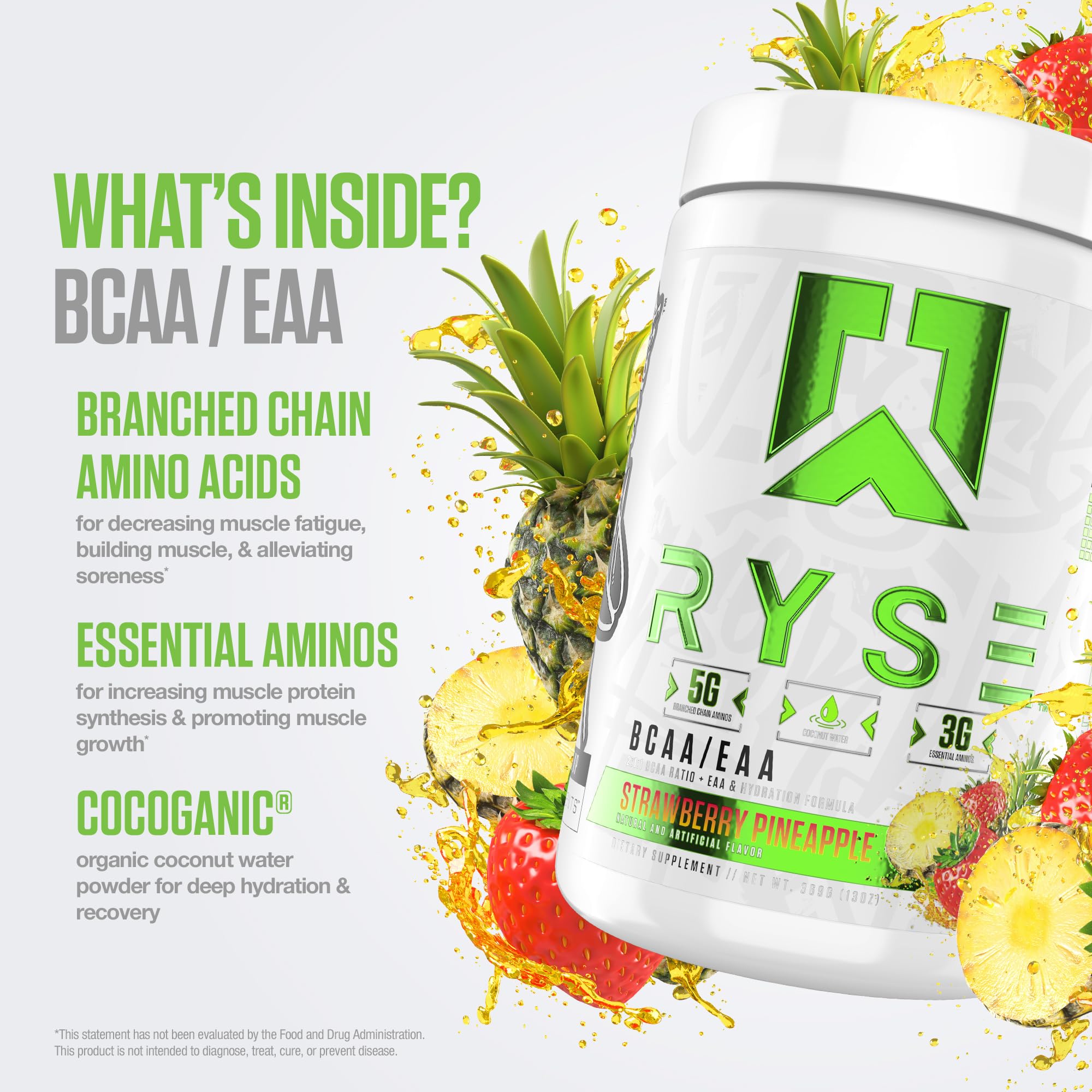 Strawberry Pineapple flavored powder in a glass with a shaker