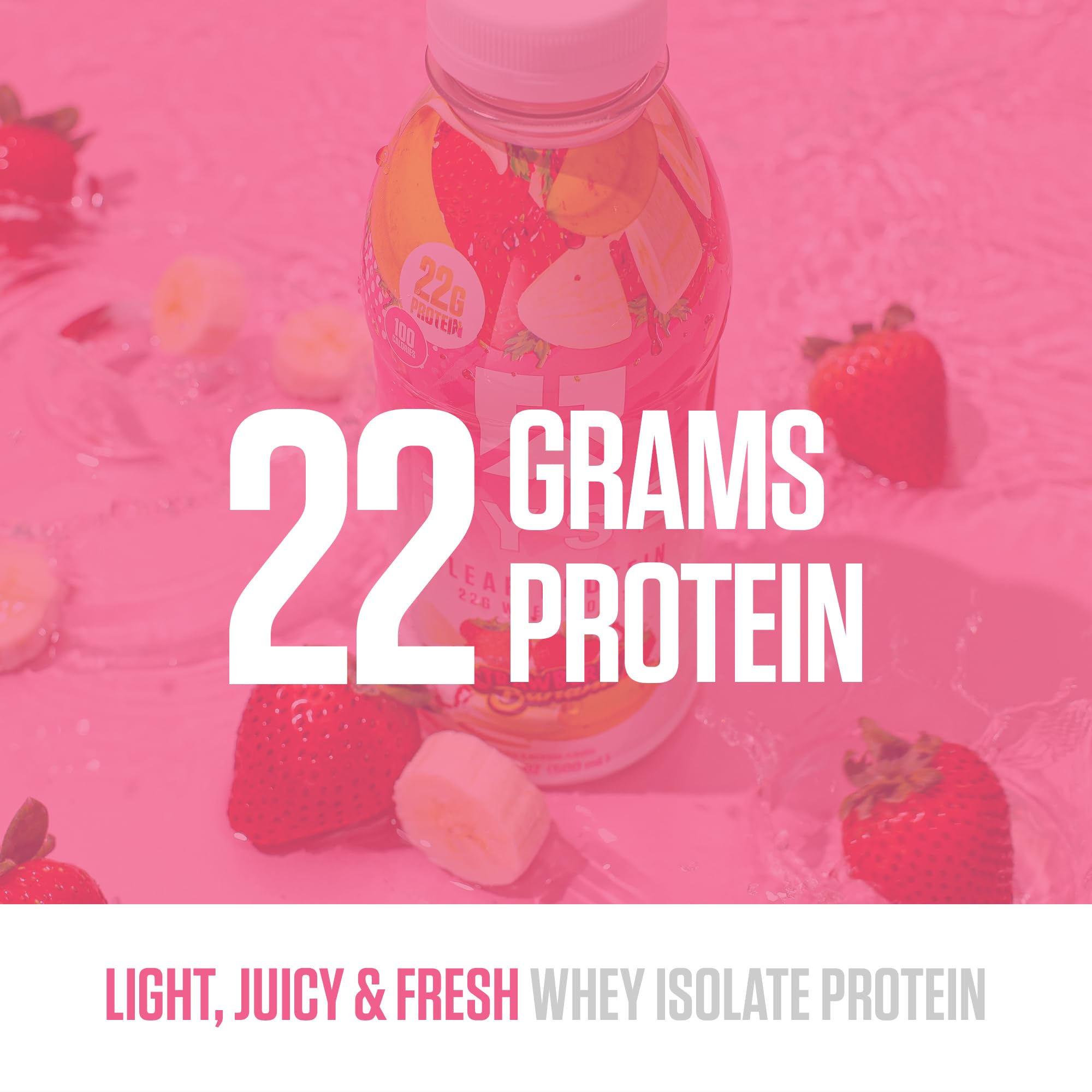 RYSE Clear Protein Drink 12-pack packaging display