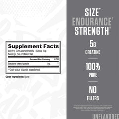 Close-up of RYSE Creatine Monohydrate Powder bottle