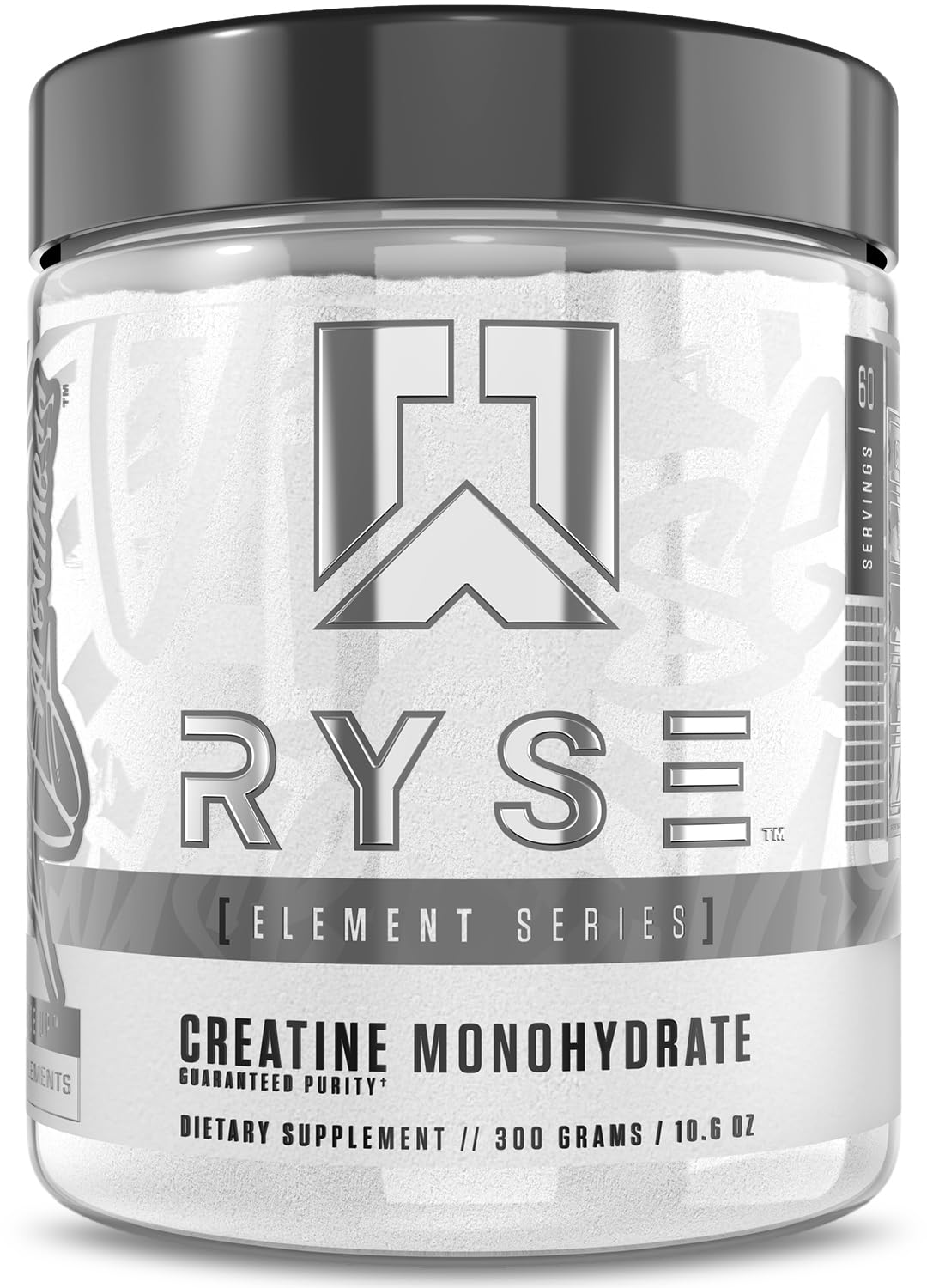 RYSE Creatine Monohydrate Powder unflavored tub front