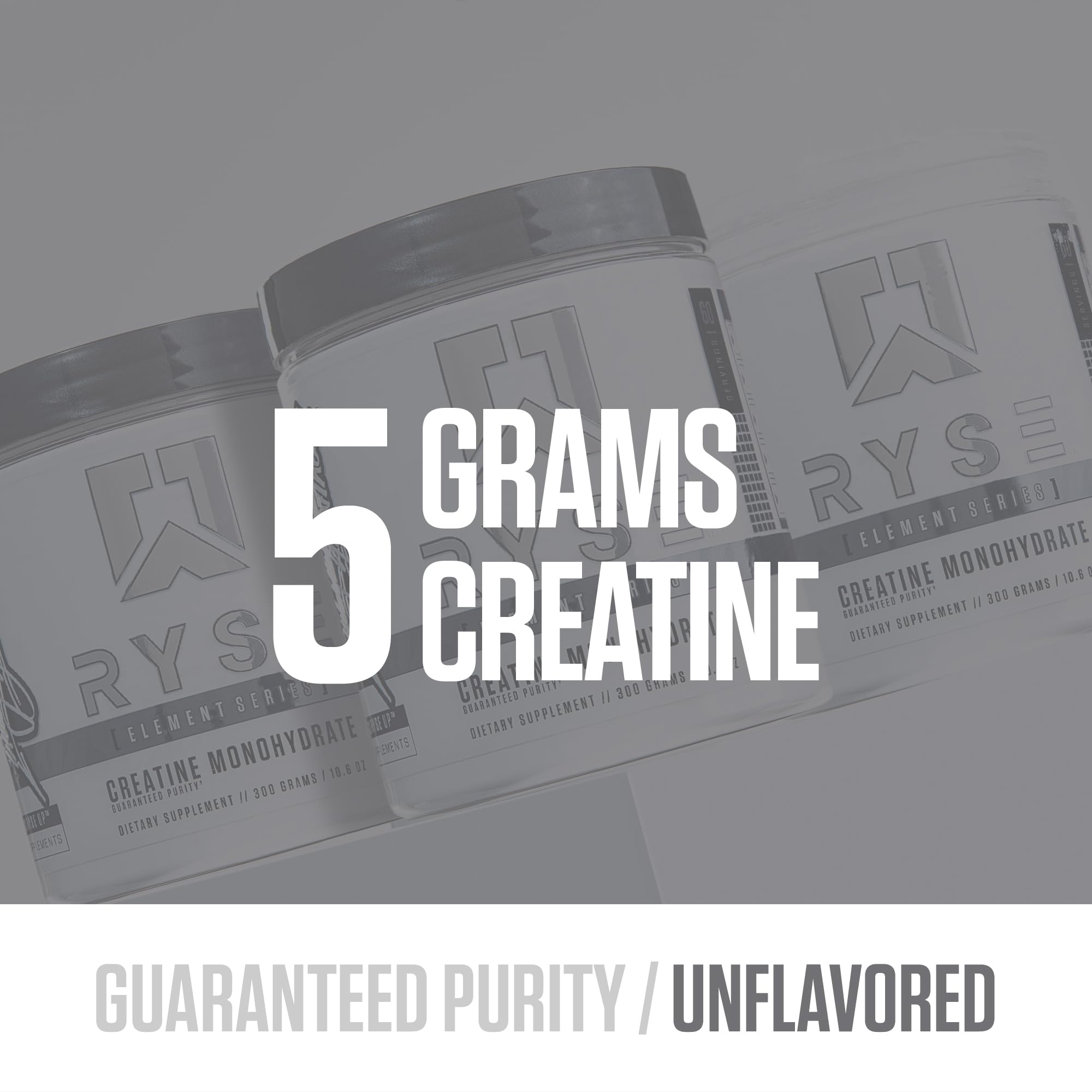 Concept image of creatine purity and science