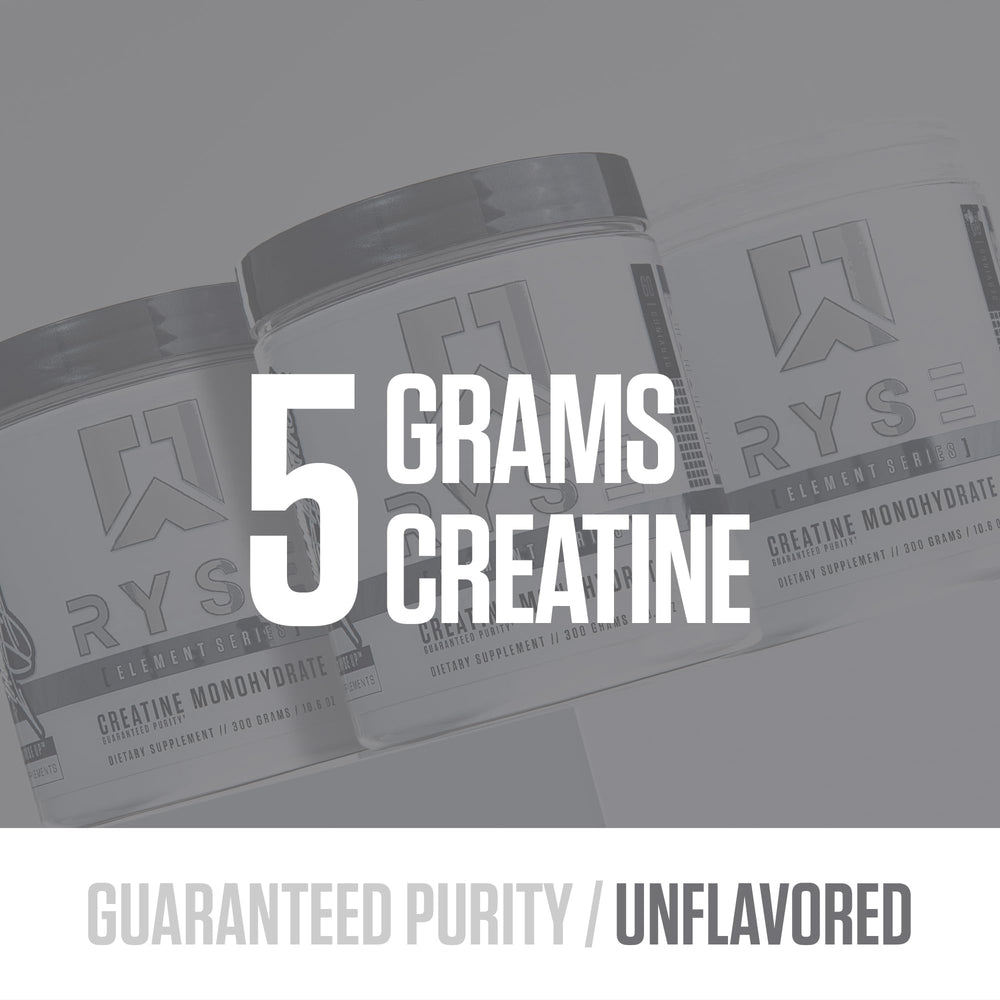 Concept image of creatine purity and science
