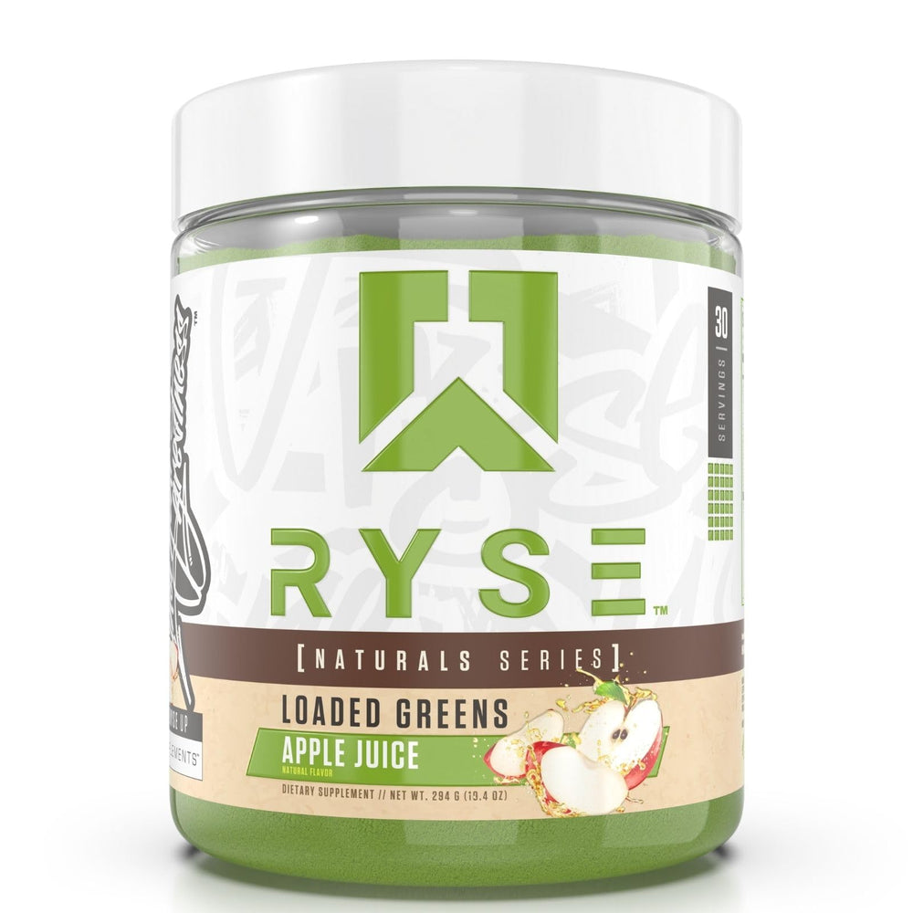 RYSE Up Supplements empaque frontal mostrando 30 porciones y beneficio práctico