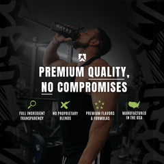 RYSE Loaded Plant Protein Vanilla packaging with scoop and nutrition label
