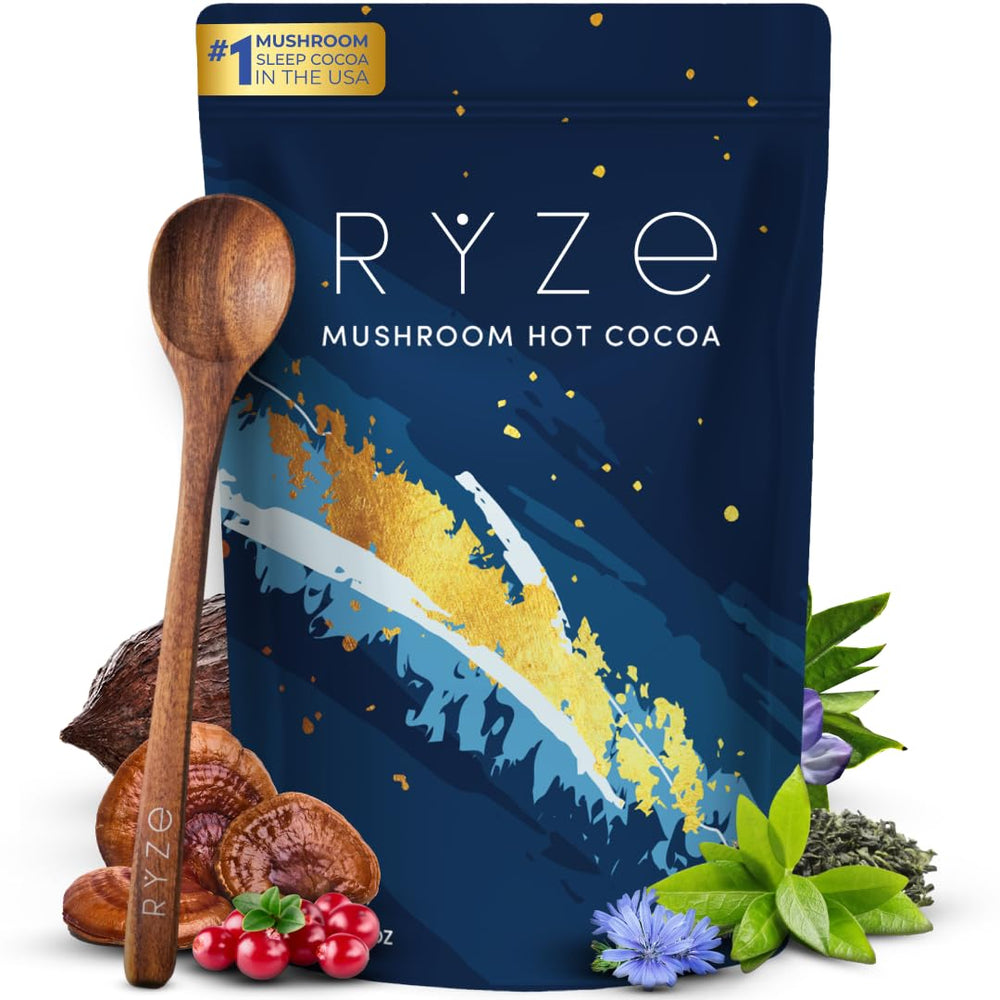 Hero image of RYZE Mushroom Hot Cocoa with Melatonin sleep supplement