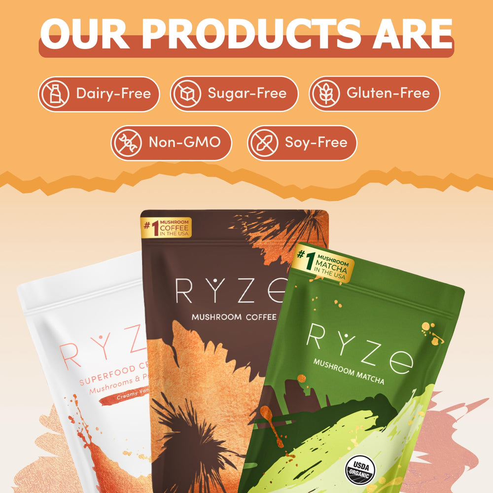 Nutritional supplement labels and bottles on display