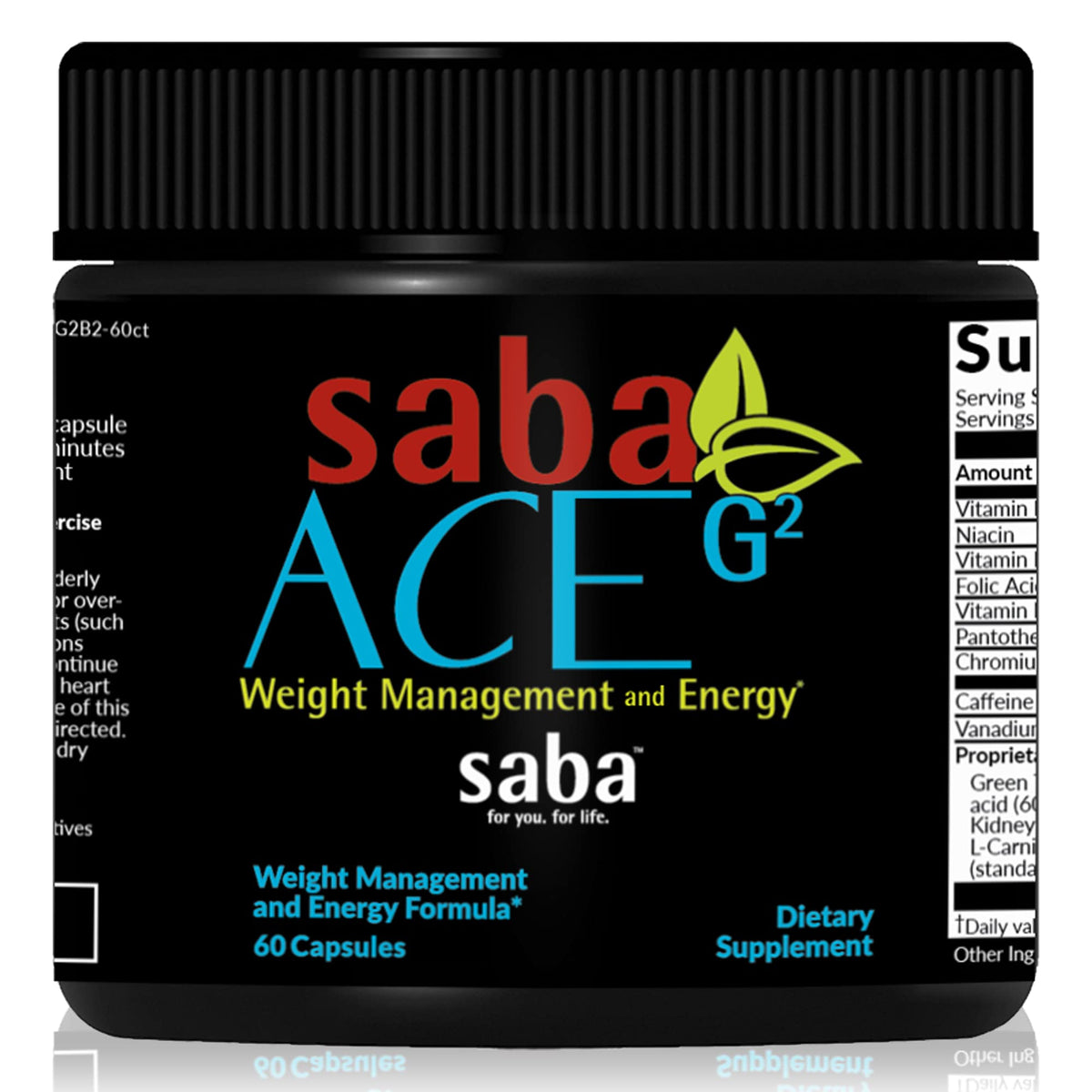 Saba ACE G2 Thermogenic Fat Burner bottle – front view