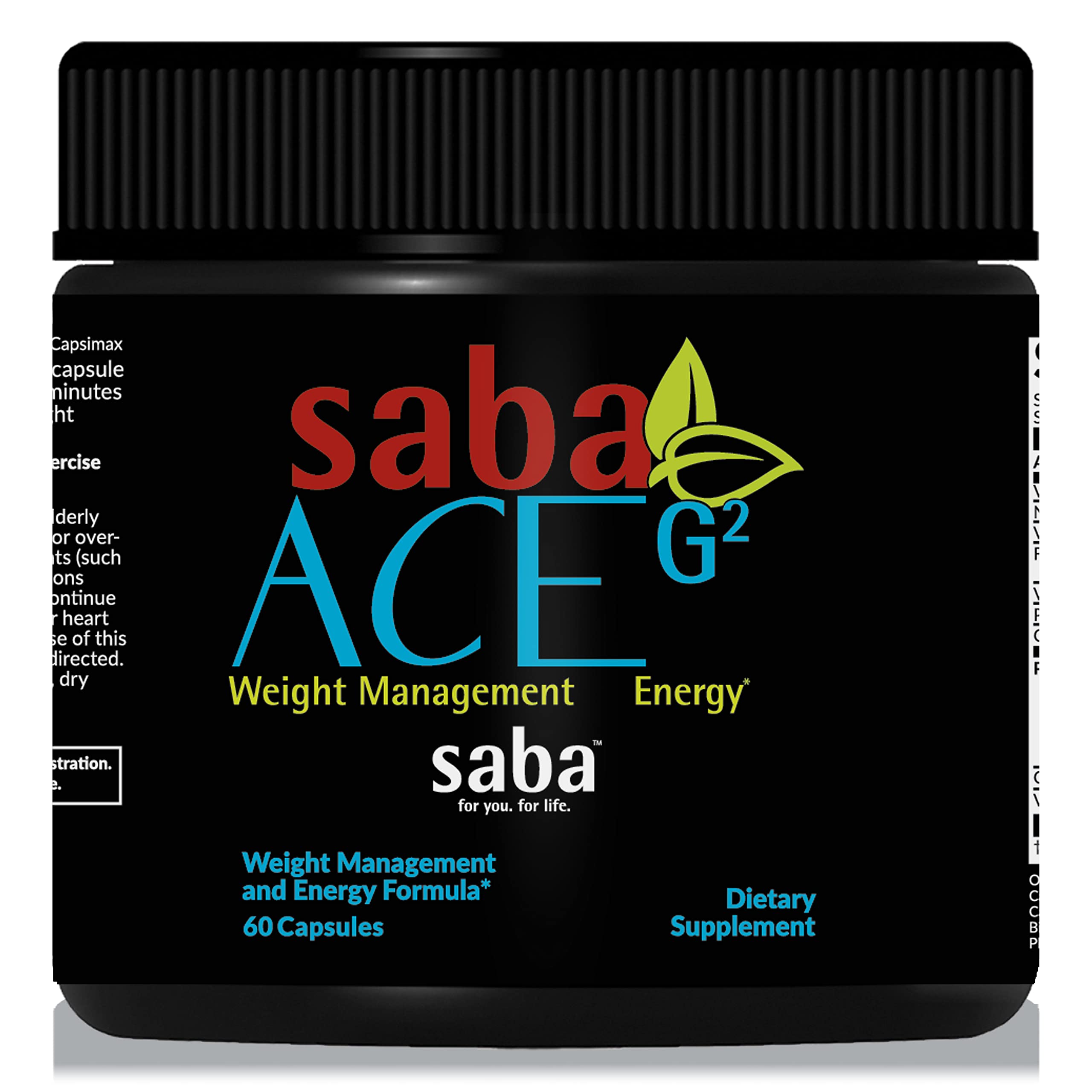 Front view of Saba ACE G2 bottle