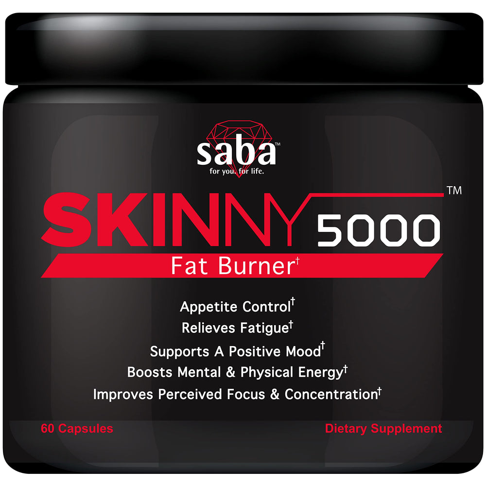 Front view of Saba Skinny 5000 bottle